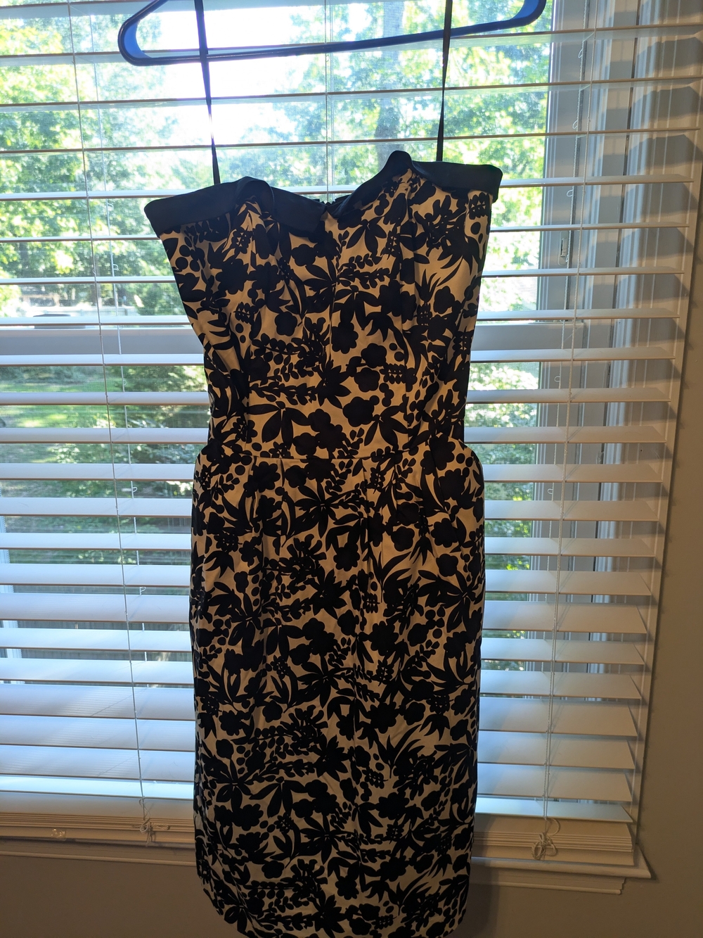Vintage B. Moss Strapless Black and Cream Fit And Flare Dress Size 8